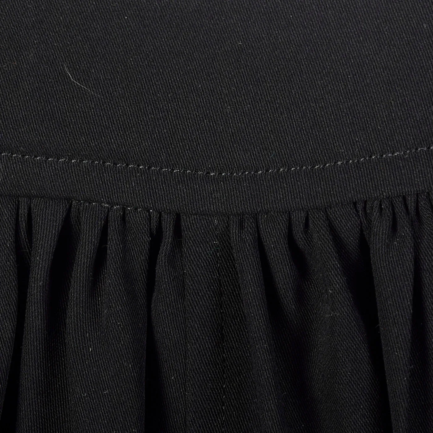 1990s Black Asymmetric Pleated Skirt