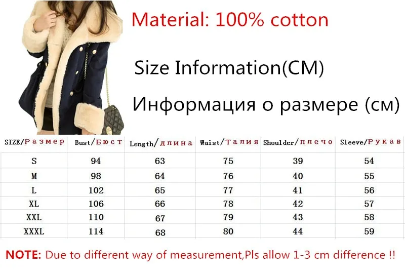 2020 Fashion Jackets Slim Thick Double Breasted Cotton Casual  Wool Coats