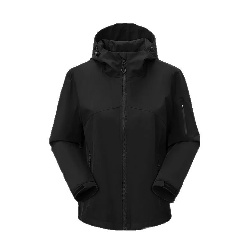 2025 Spring/Summer New Women's Short Trench Coat - Windproof and Waterproof Jacket for Outdoor Sports and Casual Mountaineering