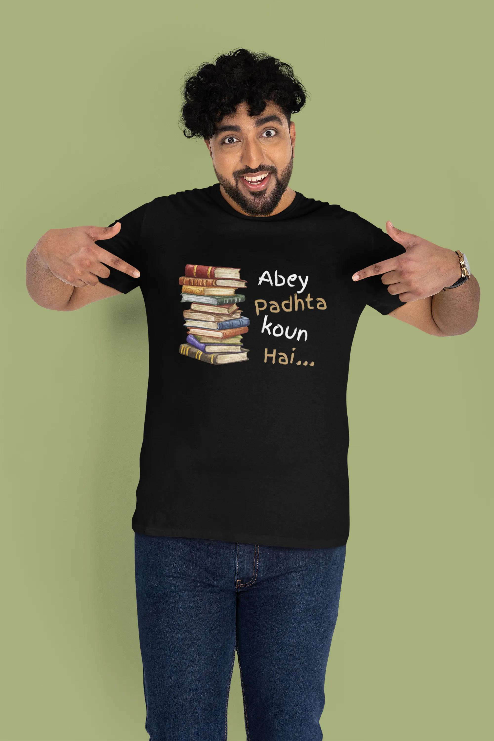 Abey Padhta Koun Hai Plus Size Men's T-Shirt