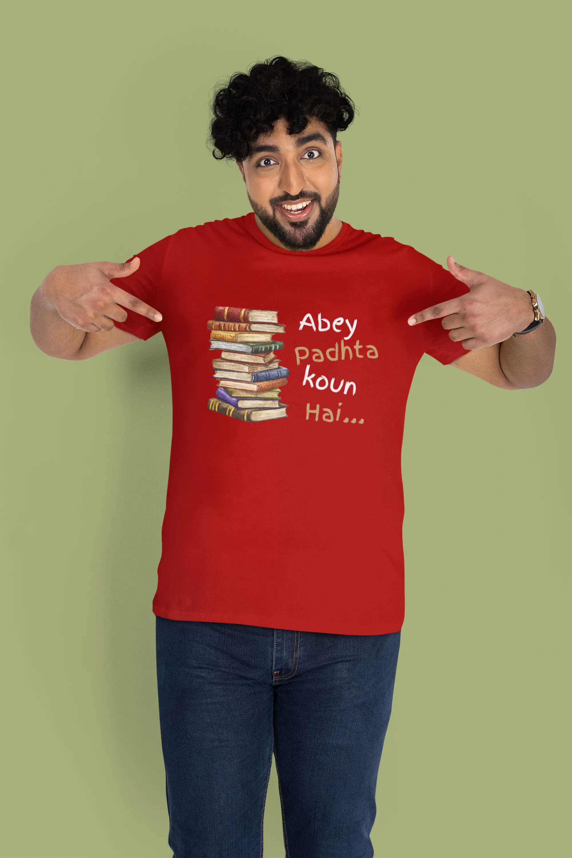 Abey Padhta Koun Hai Plus Size Men's T-Shirt