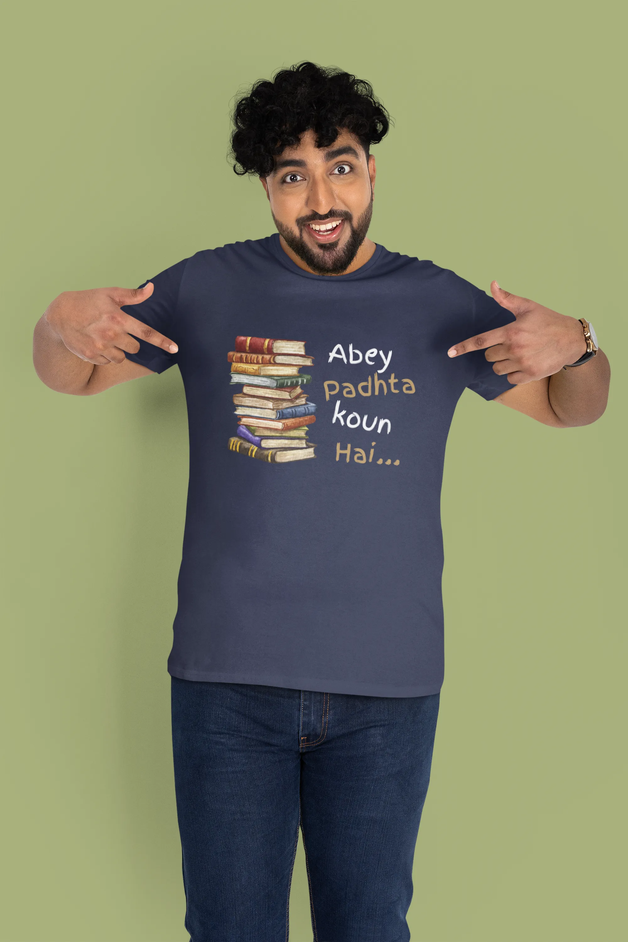 Abey Padhta Koun Hai Plus Size Men's T-Shirt