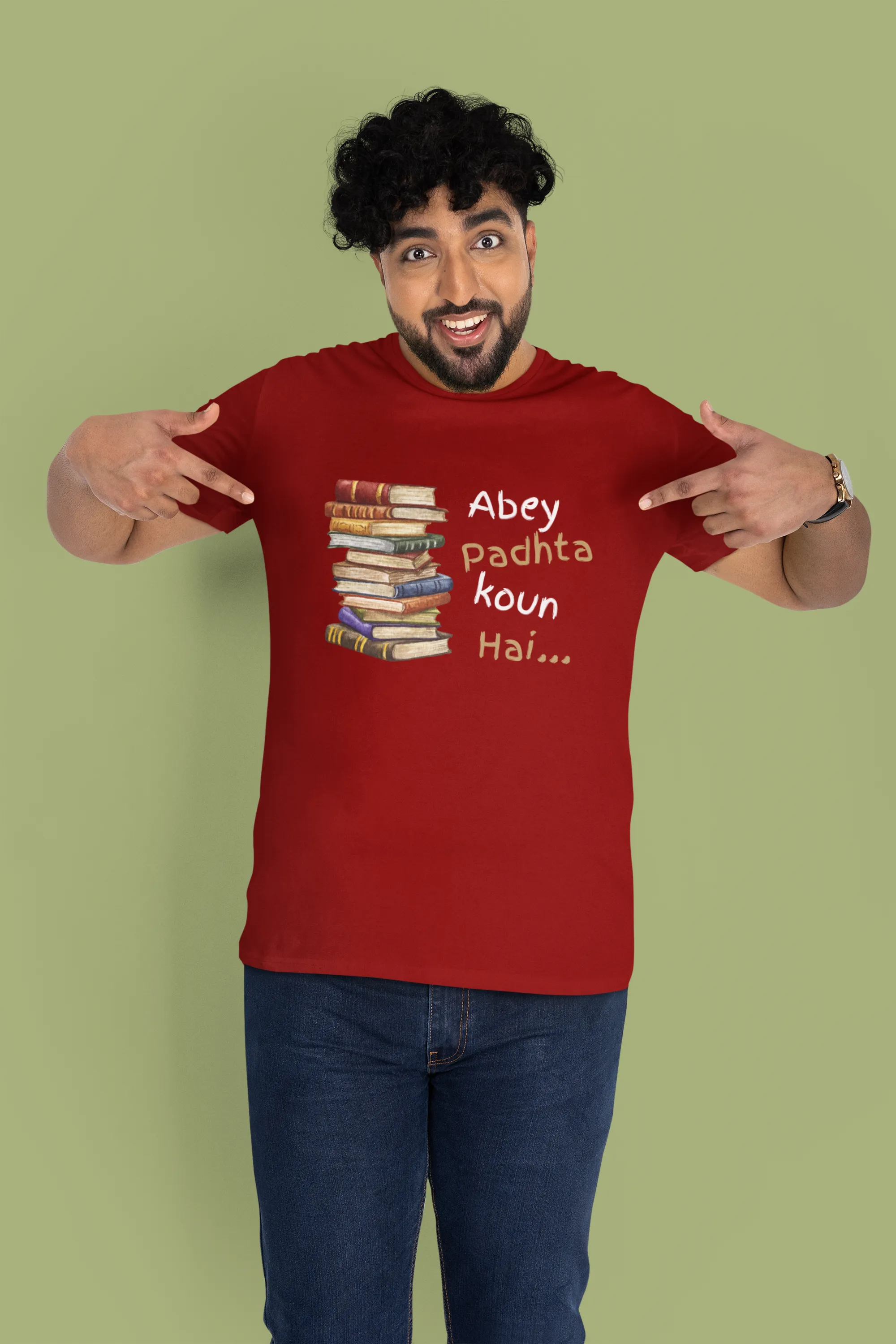 Abey Padhta Koun Hai Plus Size Men's T-Shirt