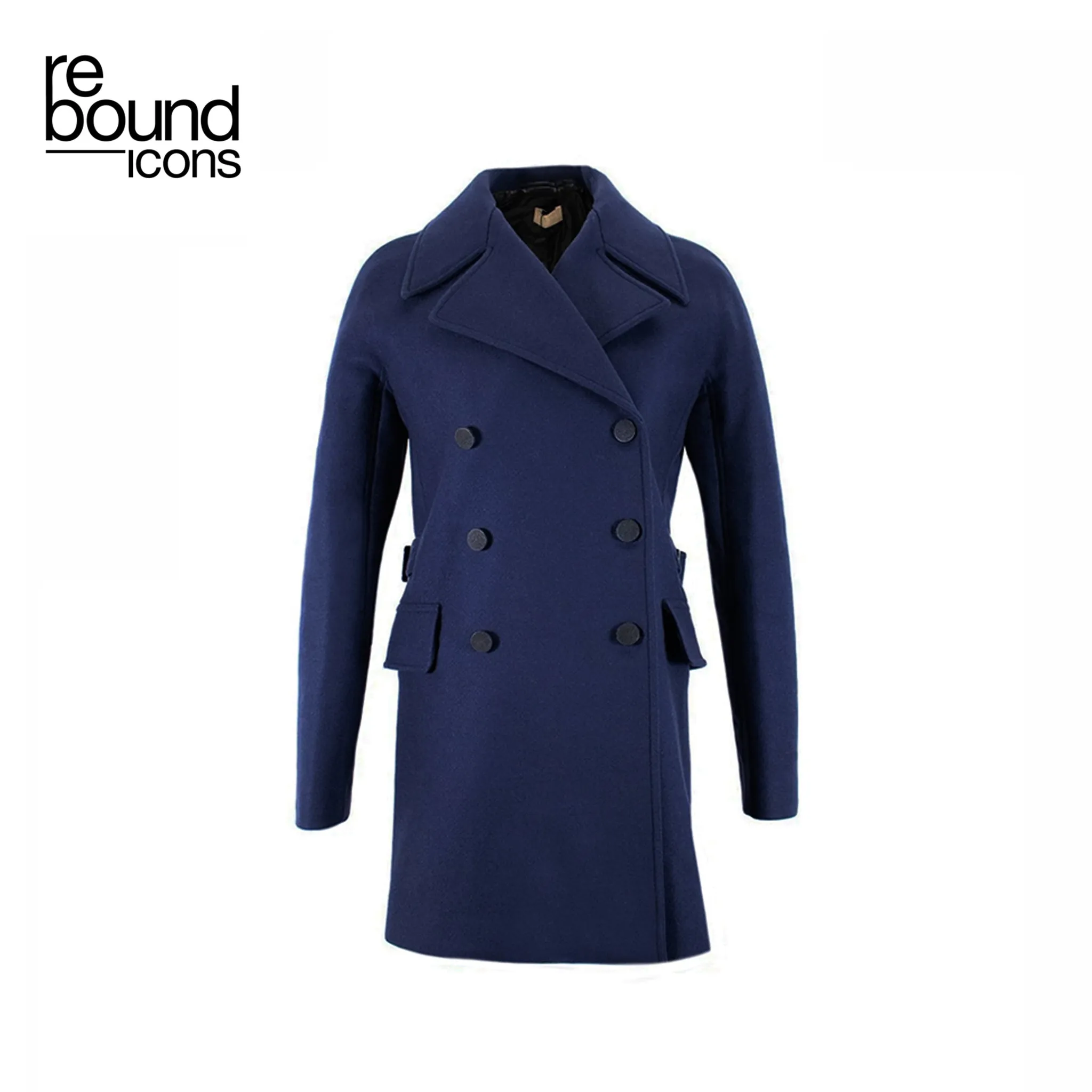 Alaia Navy Wool Coat