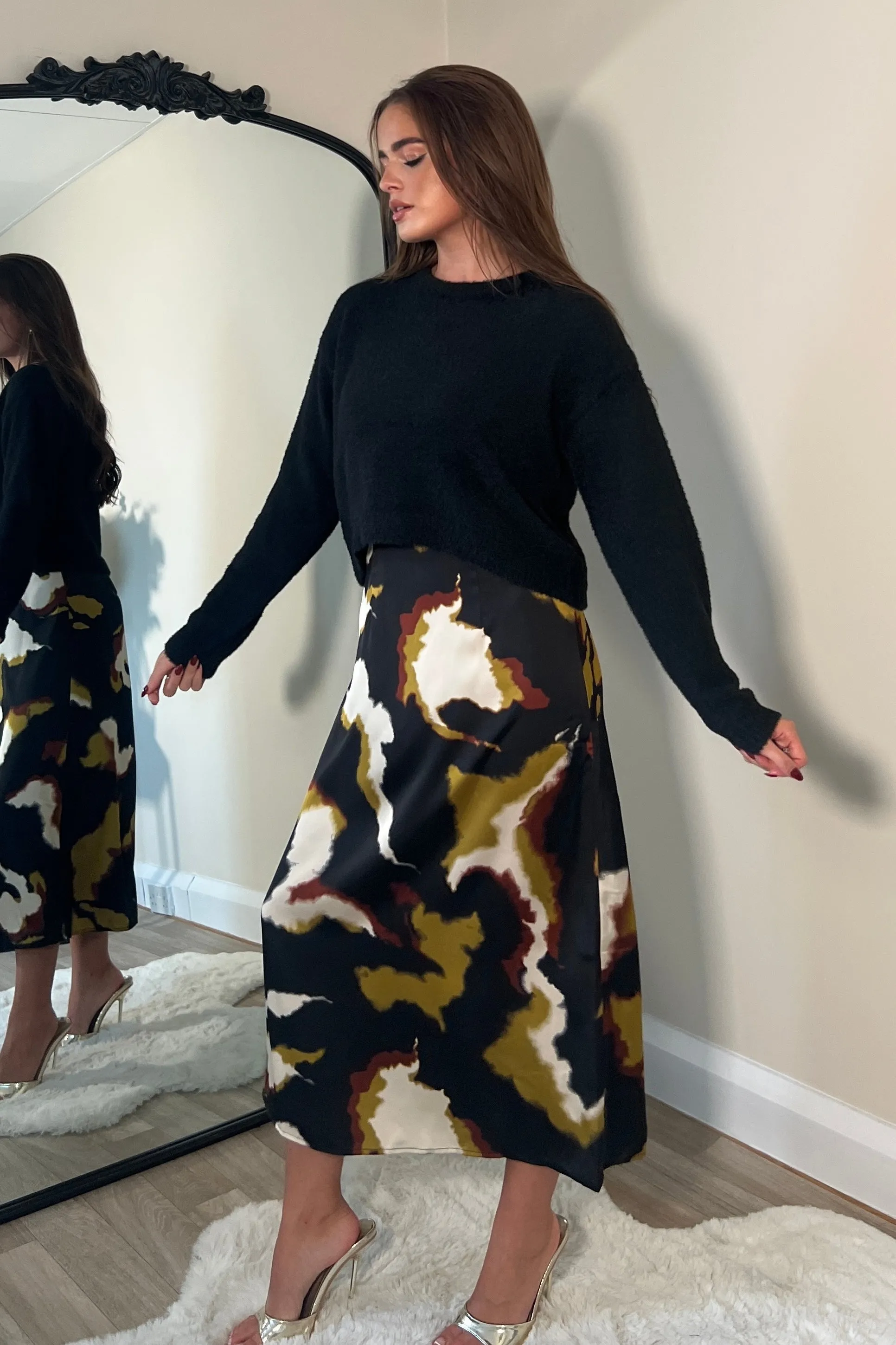 Ayesha Jumper And Slip Dress Set Abstract