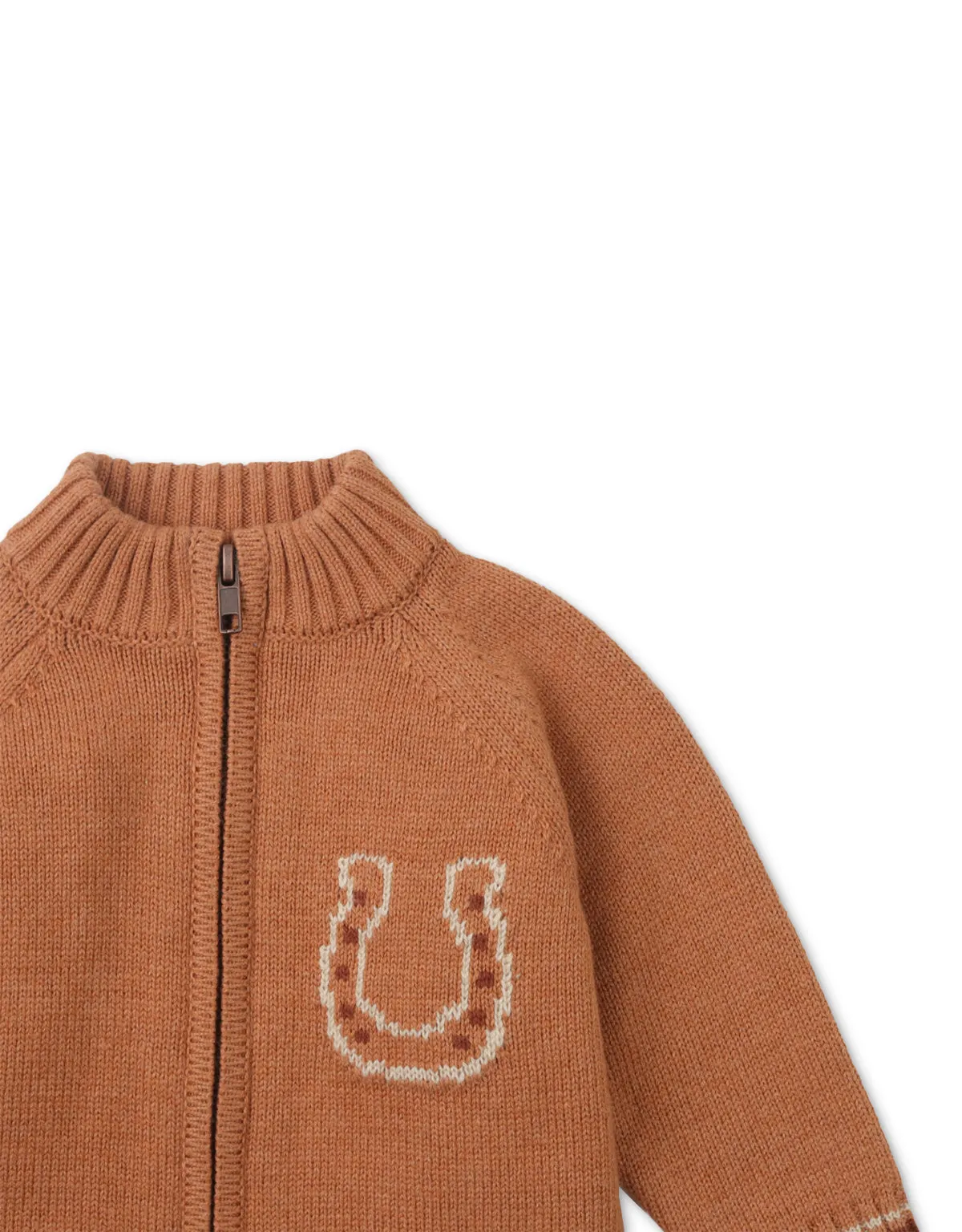 BABY BOYS STALLION INTARSIA KNIT CARDIGAN