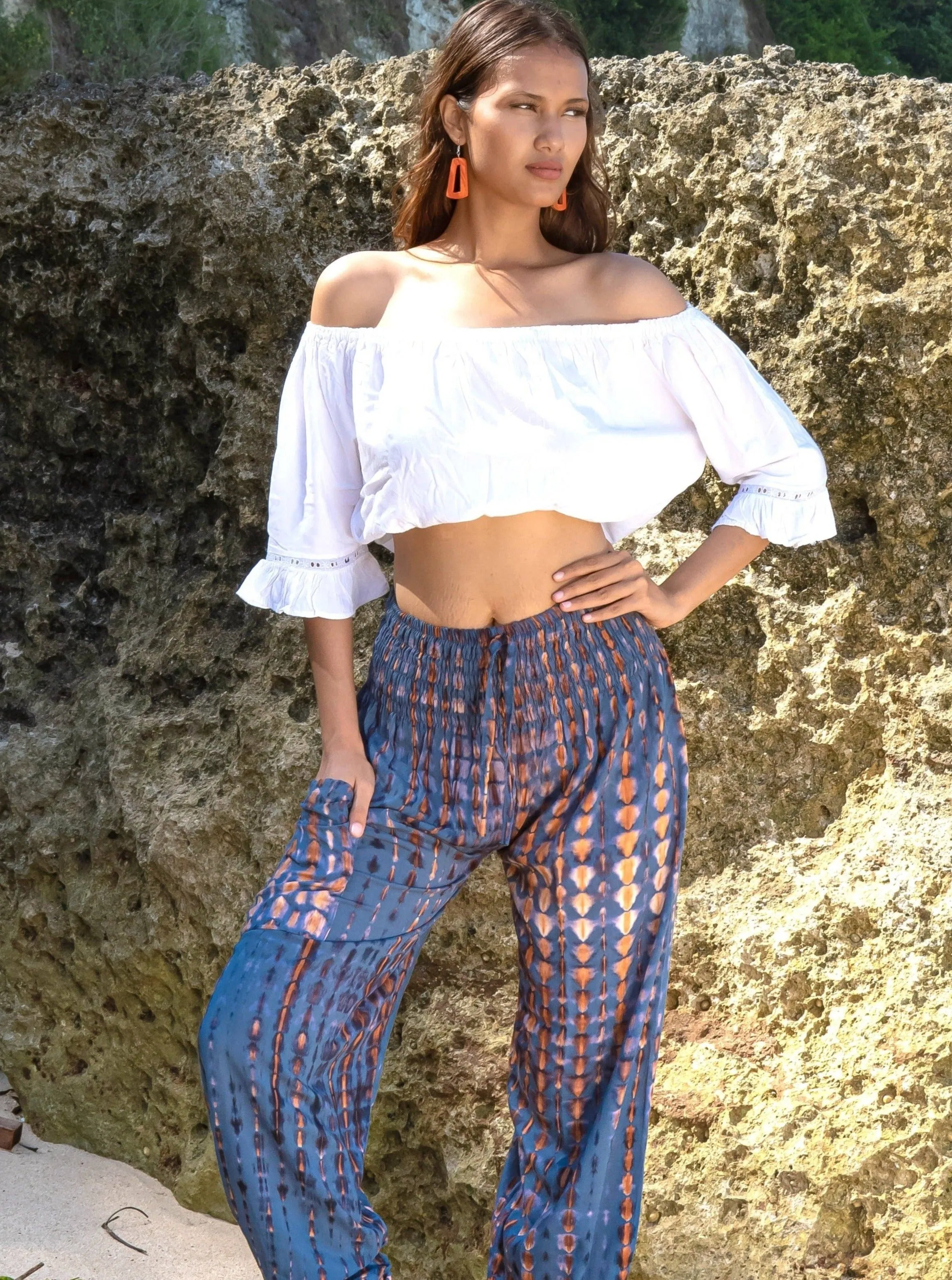 Bali Pants - Denim & Gold