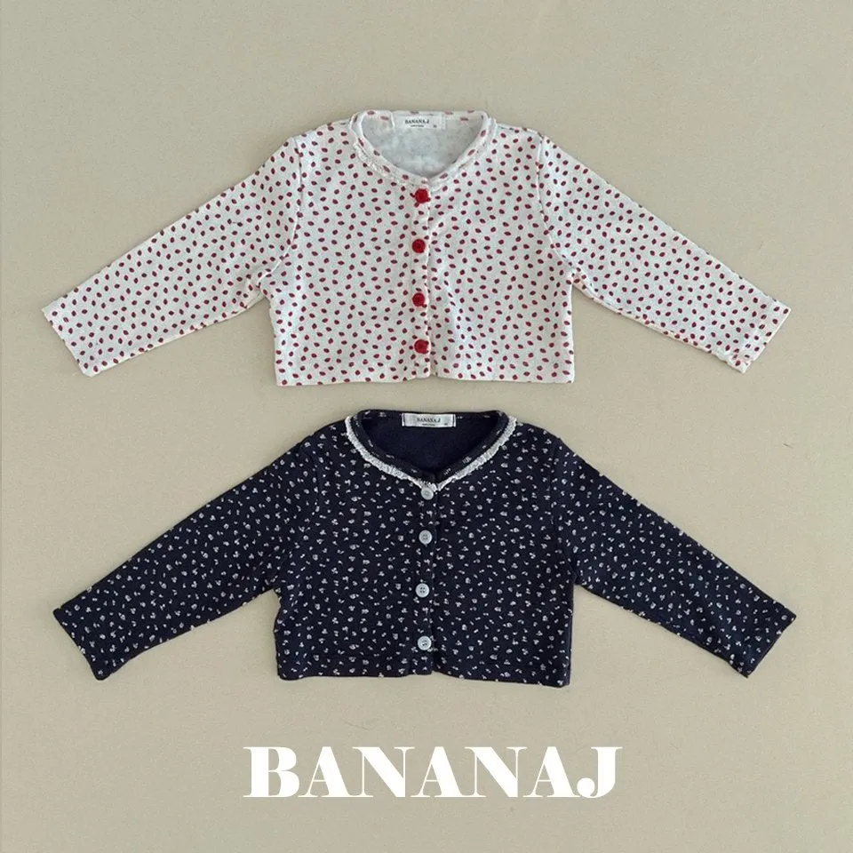 banana.j / strawberry flower cardigan【for kids & jr.】