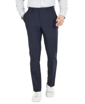 Bar Iii Mens Slim fit Dress Pants 32 / 30 Navy Blue Solid Stretch