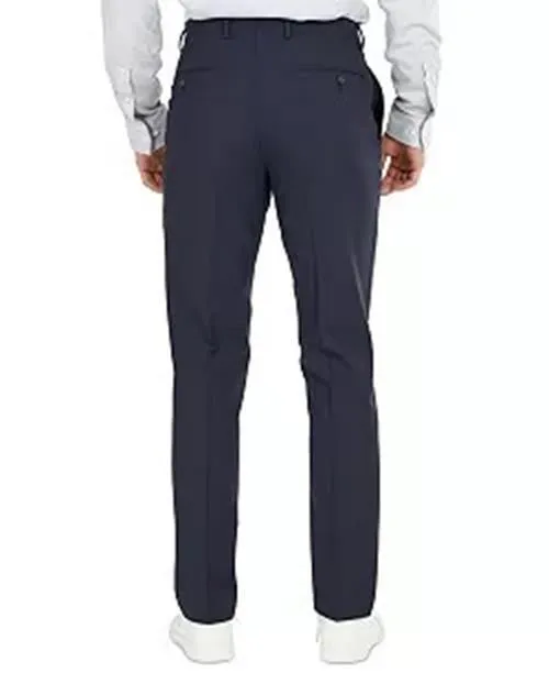 Bar Iii Mens Slim fit Dress Pants 32 / 30 Navy Blue Solid Stretch