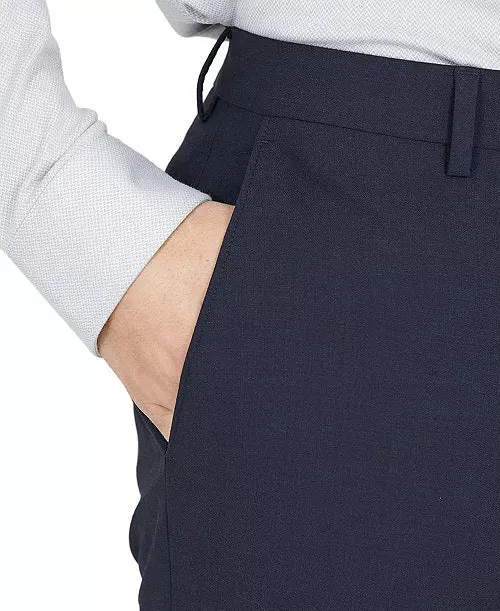Bar Iii Mens Slim fit Dress Pants 32 / 30 Navy Blue Solid Stretch