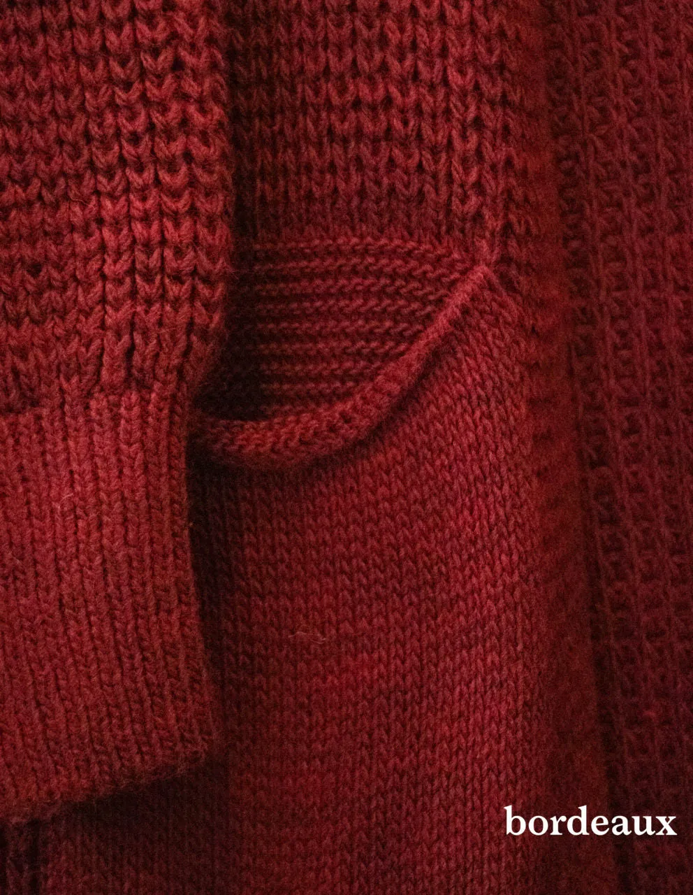 Basic puff sleeve maxi cardigan pocket