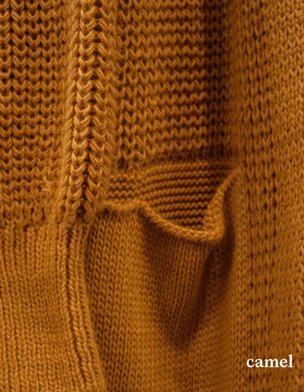 Basic puff sleeve maxi cardigan pocket