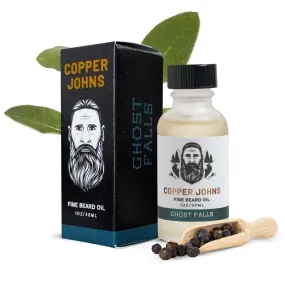 Beard Oil for Men, Castor & Jojoba Oil with Sea Minerals, Increases Softness & Control for Fuller-Looking Beard, Ghost Falls-Apple Cider & Sage, 1 oz