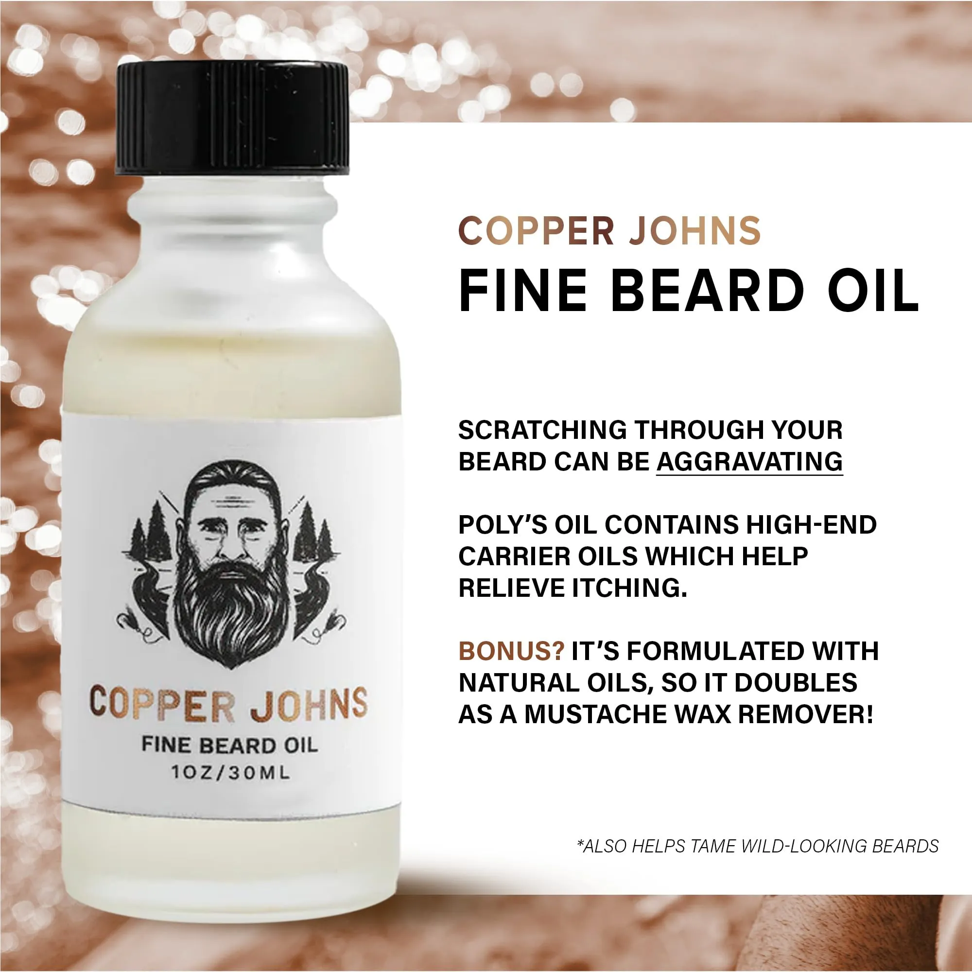 Beard Oil for Men, Castor & Jojoba Oil with Sea Minerals, Increases Softness & Control for Fuller-Looking Beard, Ghost Falls-Apple Cider & Sage, 1 oz