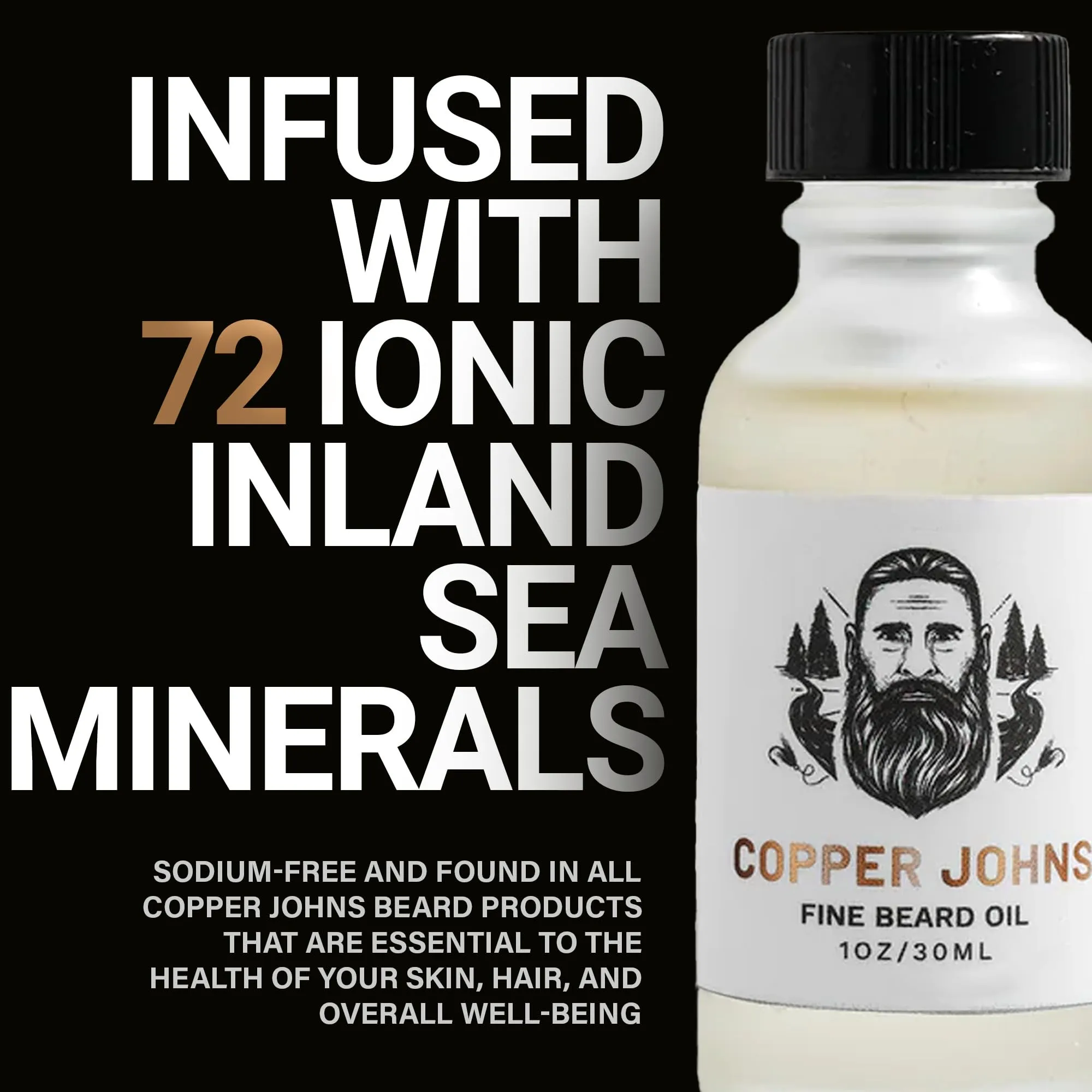 Beard Oil for Men, Castor & Jojoba Oil with Sea Minerals, Increases Softness & Control for Fuller-Looking Beard, Ghost Falls-Apple Cider & Sage, 1 oz