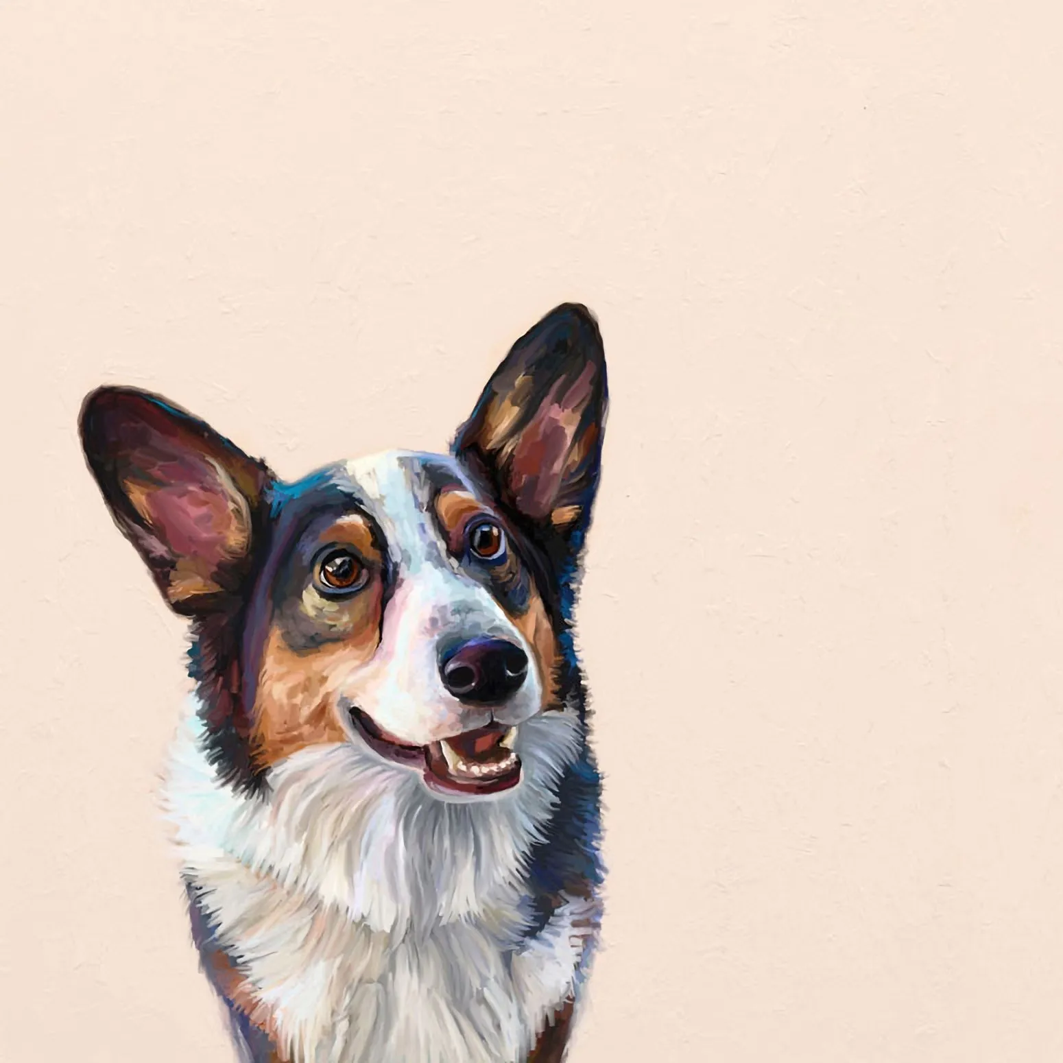 Best Friend - Tri Color Corgi Canvas Wall Art