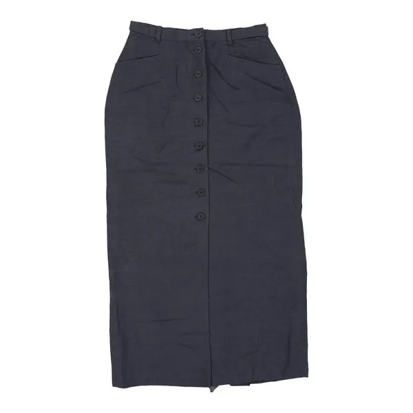 Betty Barclay Maxi Skirt - 26W UK 6 Blue Cotton Blend