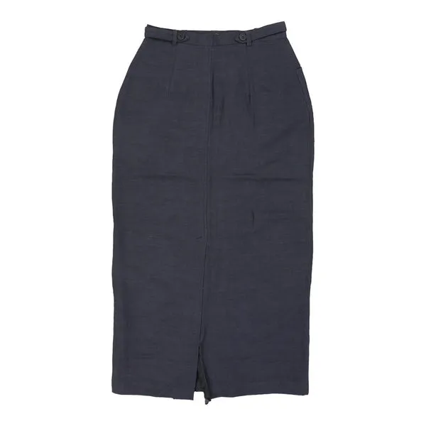 Betty Barclay Maxi Skirt - 26W UK 6 Blue Cotton Blend