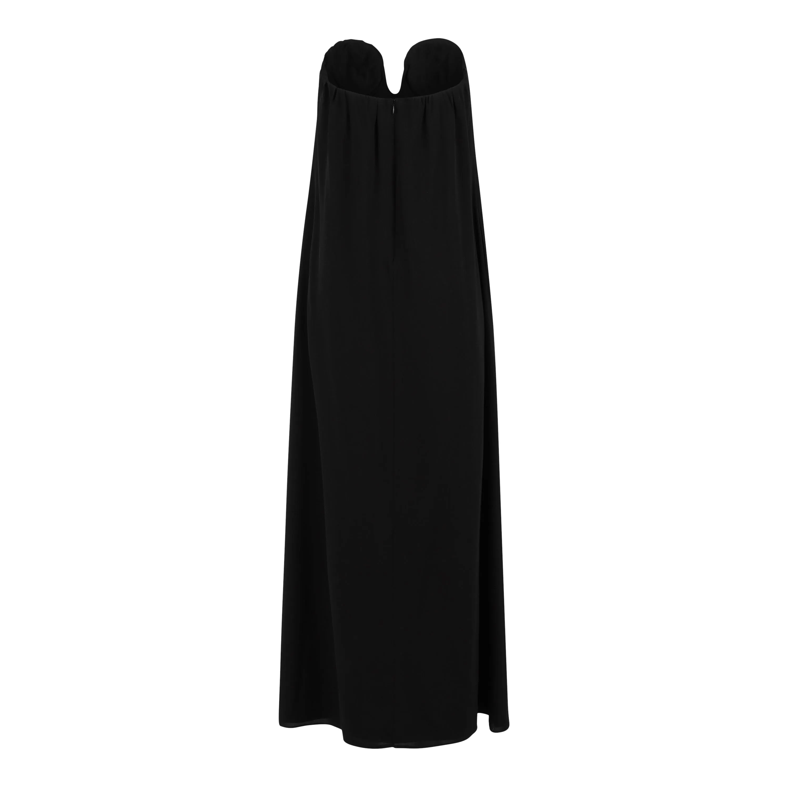Black Strapless Hidden Corset Dress