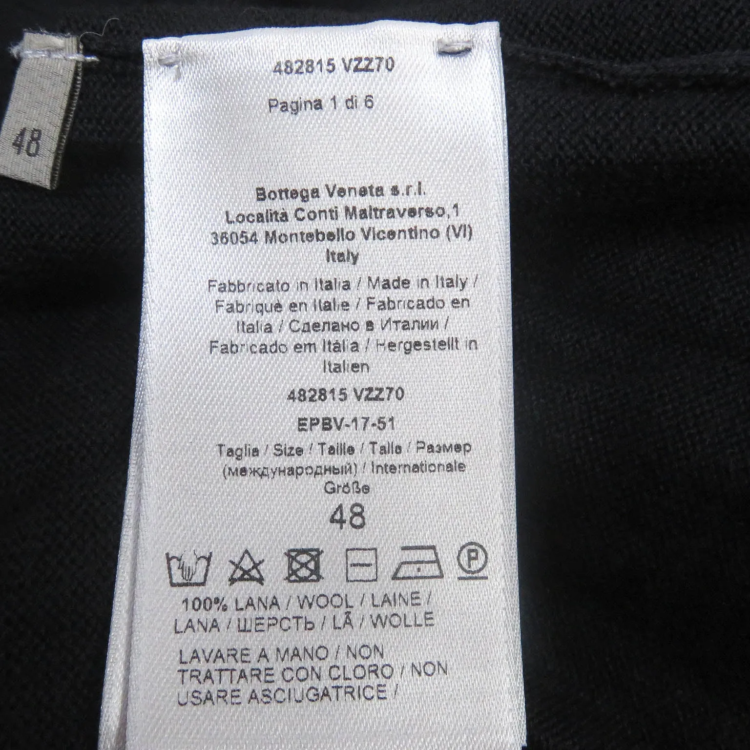 Bottega Veneta Wool Knit Cardigan Black 48