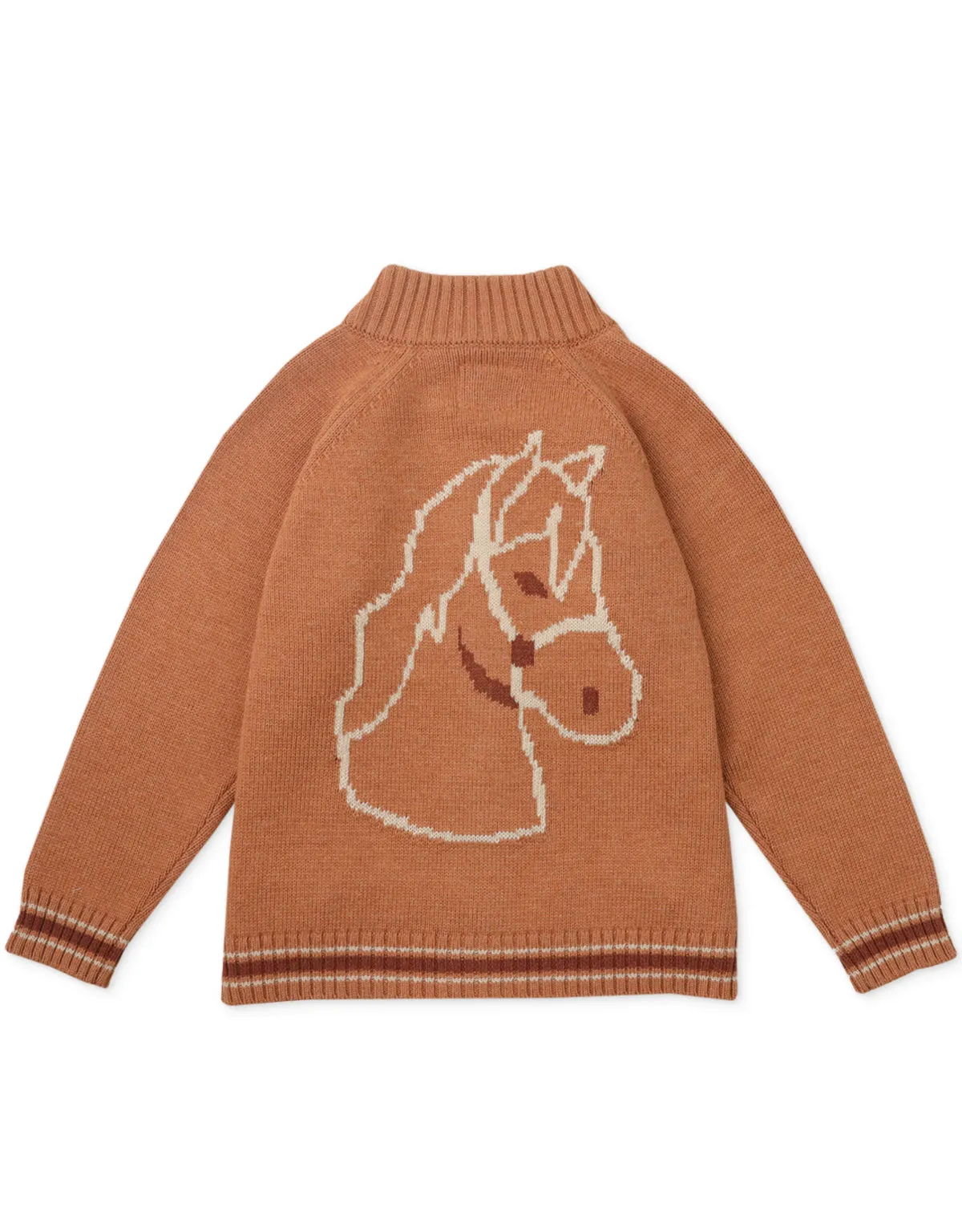 BOYS STALLION INTARSIA KNIT CARDIGAN