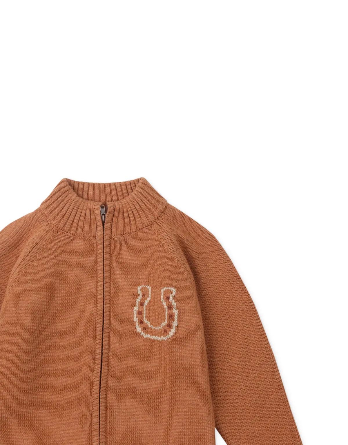 BOYS STALLION INTARSIA KNIT CARDIGAN