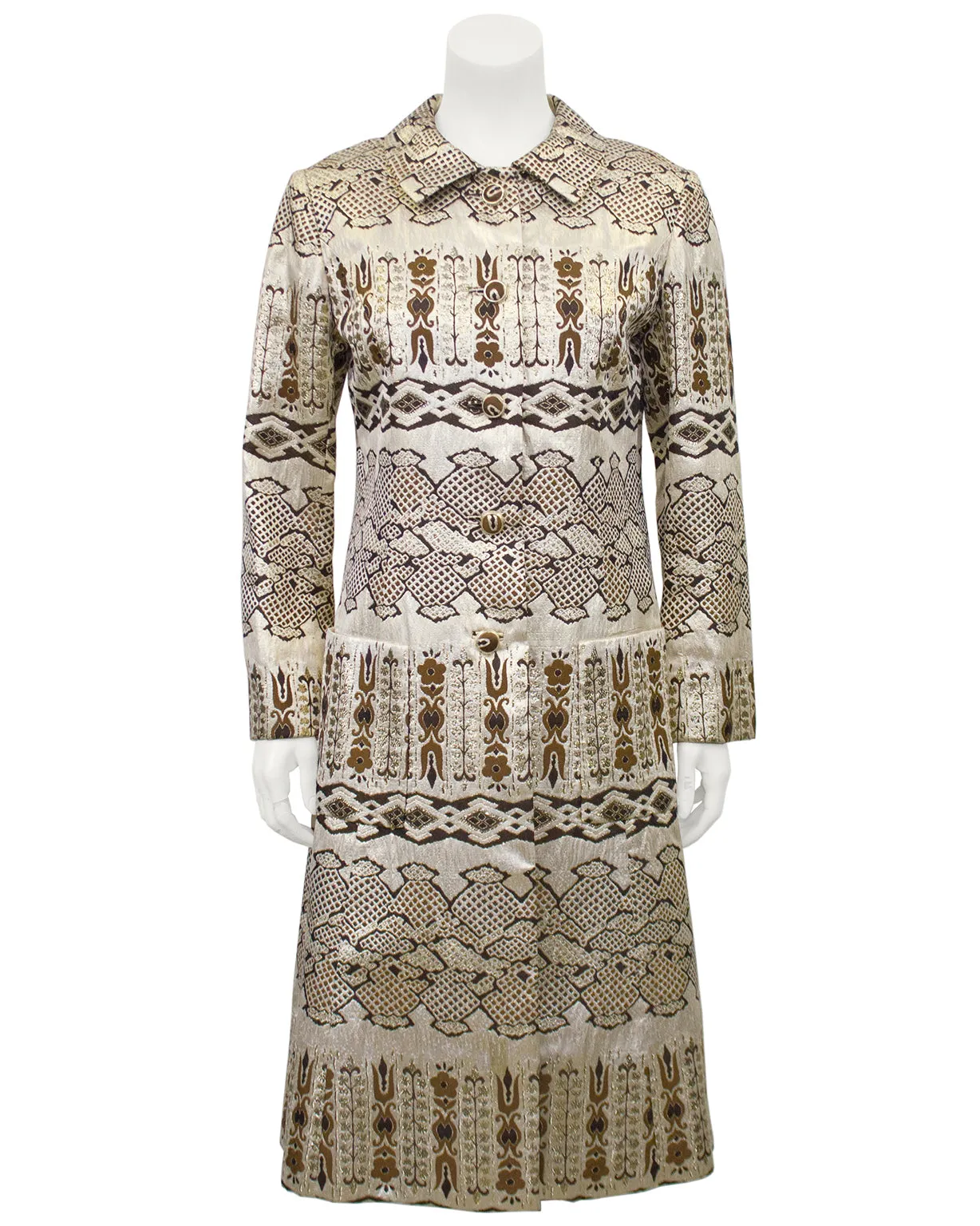 Bronze and Gold Brocade Coat