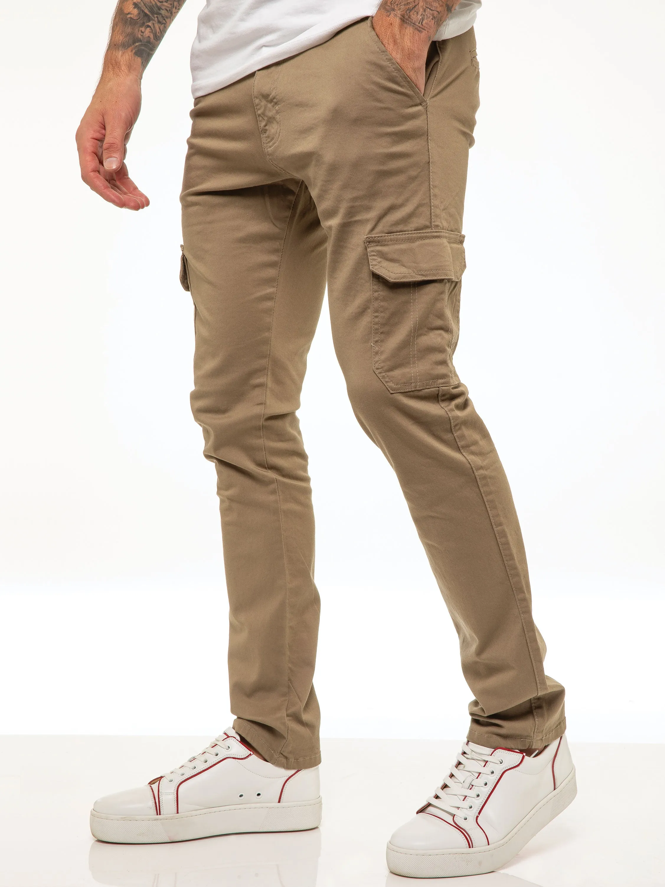 Bryce Stretch Cargo Pants - Beige