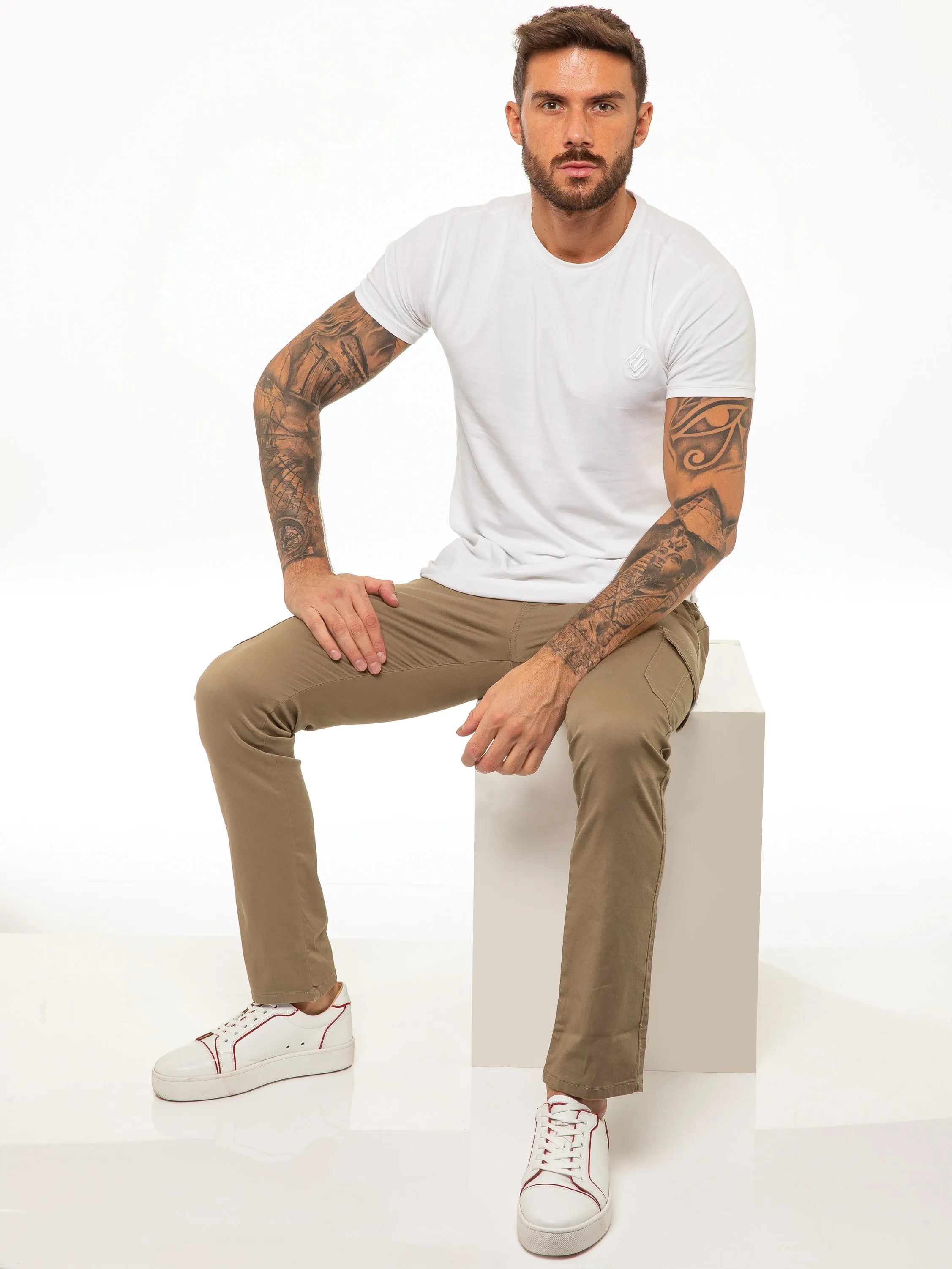 Bryce Stretch Cargo Pants - Beige