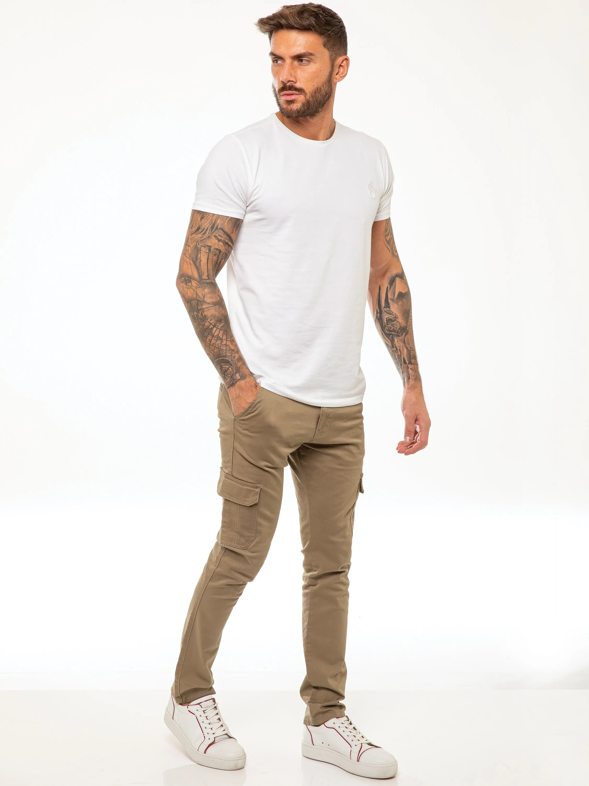 Bryce Stretch Cargo Pants - Beige