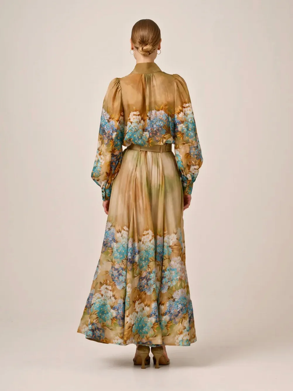 BY TI MO ORGANZA MAXI SKIRT FOREST FLOWER
