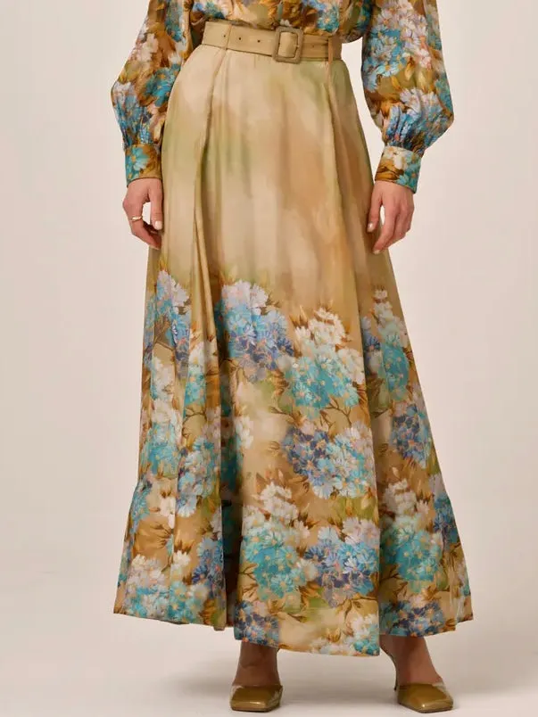 BY TI MO ORGANZA MAXI SKIRT FOREST FLOWER