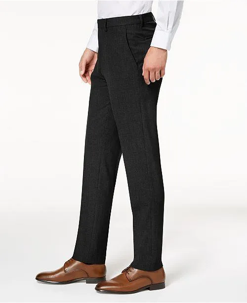 Calvin Klein Mens Skinny fit Dress Pants 29 / 30 Black Solid Stretch