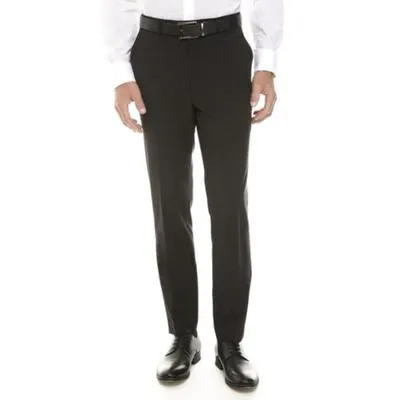 Calvin Klein Mens Skinny fit Dress Pants 31 / 30 Black Solid