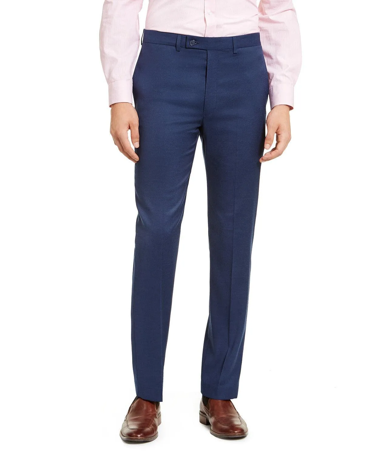 Calvin Klein Mens Slim fit Dress Pants 33 / 30 Blue Solid