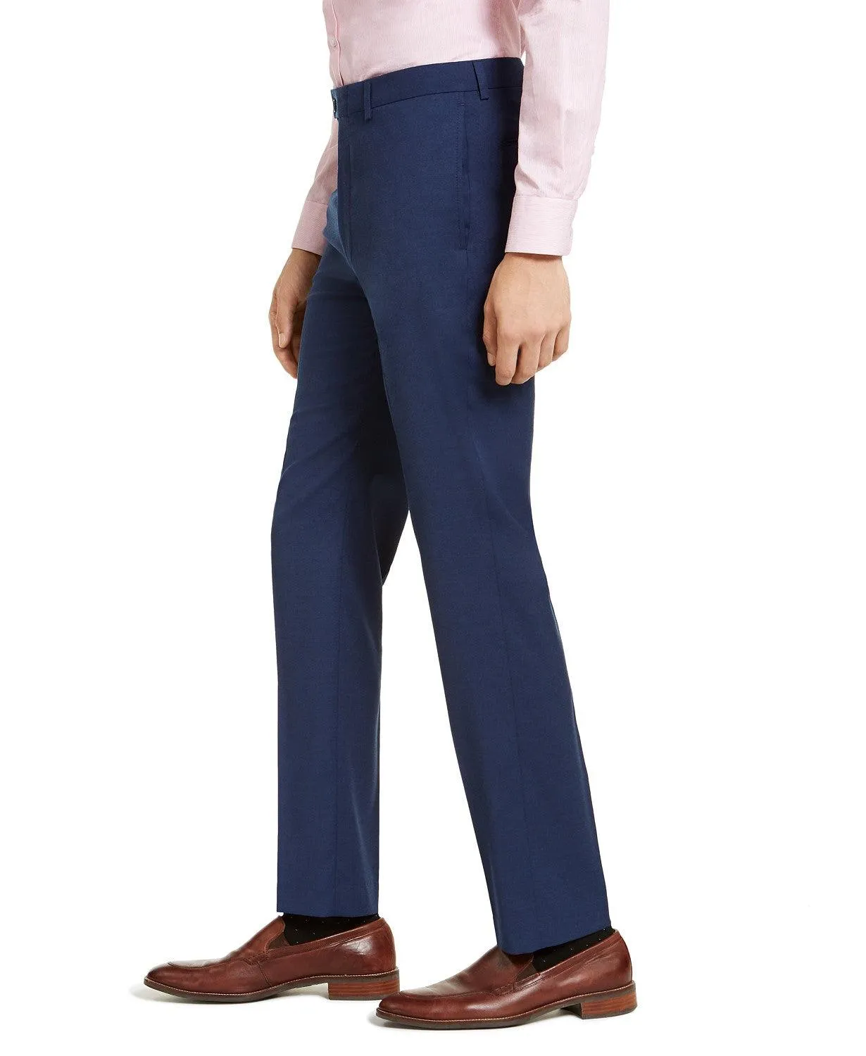 Calvin Klein Mens Slim fit Dress Pants 33 / 30 Blue Solid