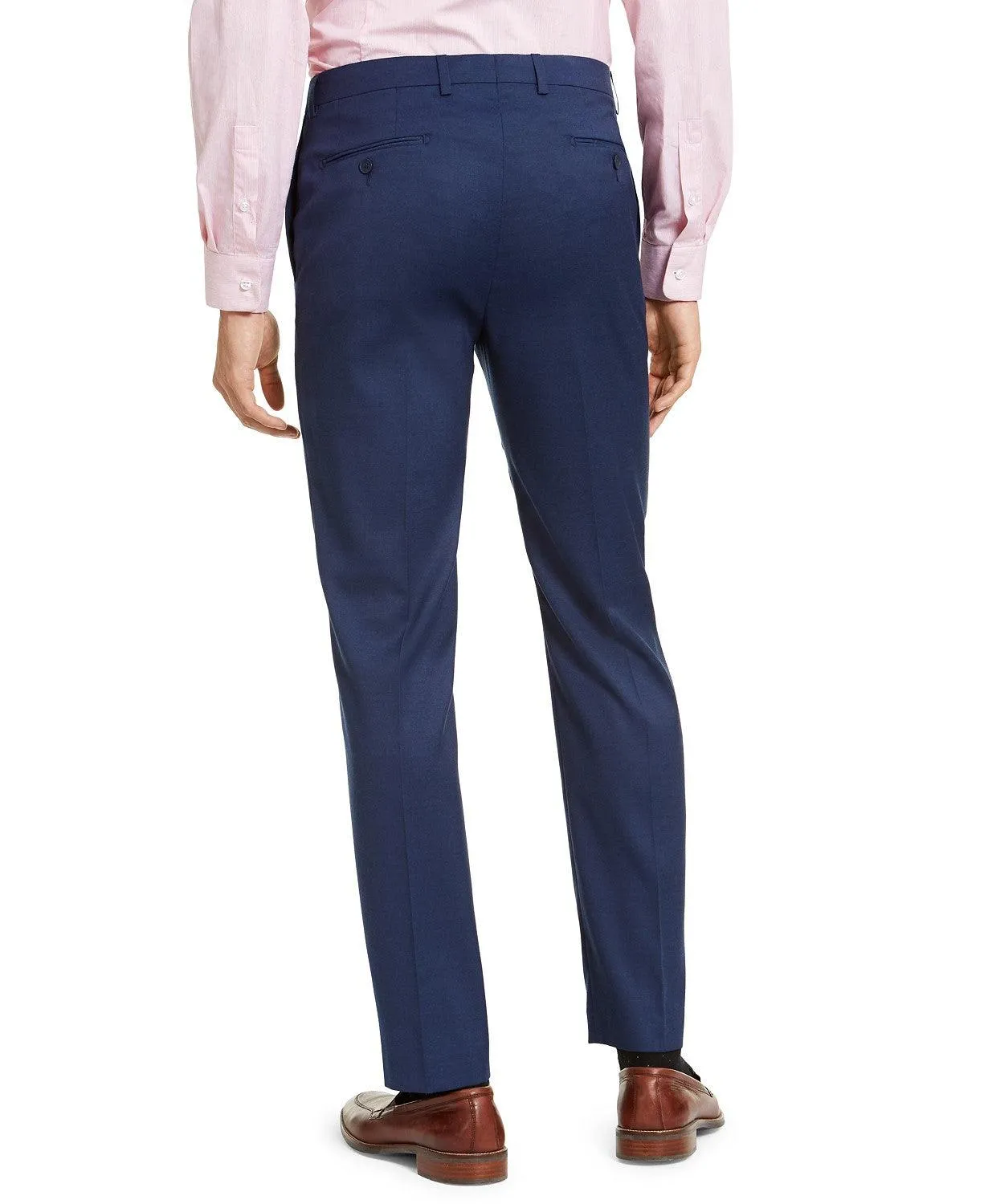 Calvin Klein Mens Slim fit Dress Pants 33 / 30 Blue Solid