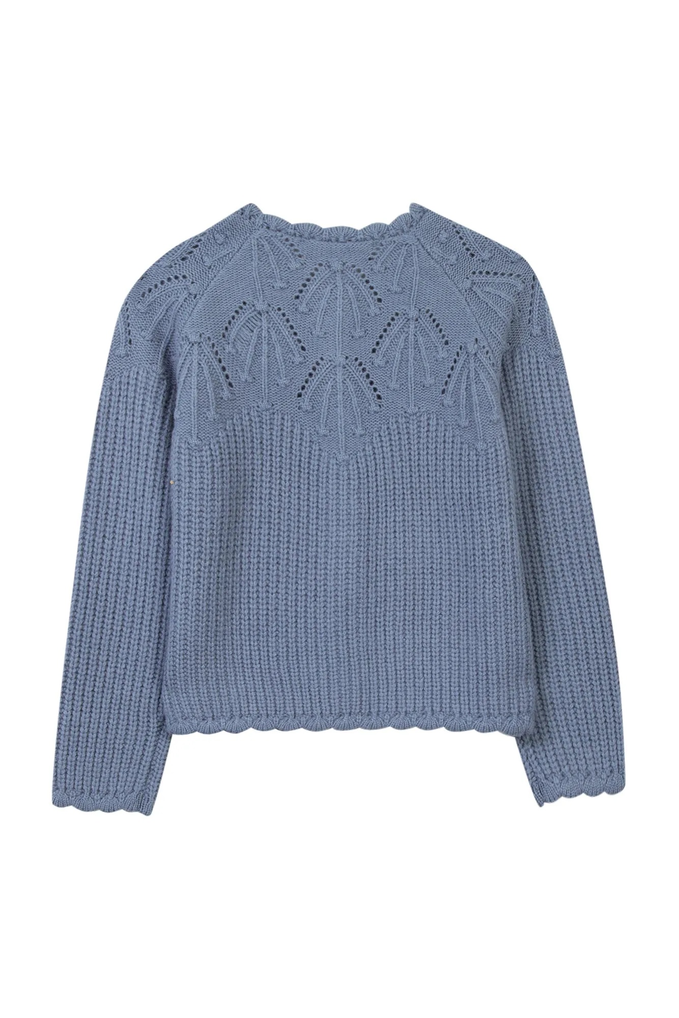 Cardigan - Cornflower openwork jersey