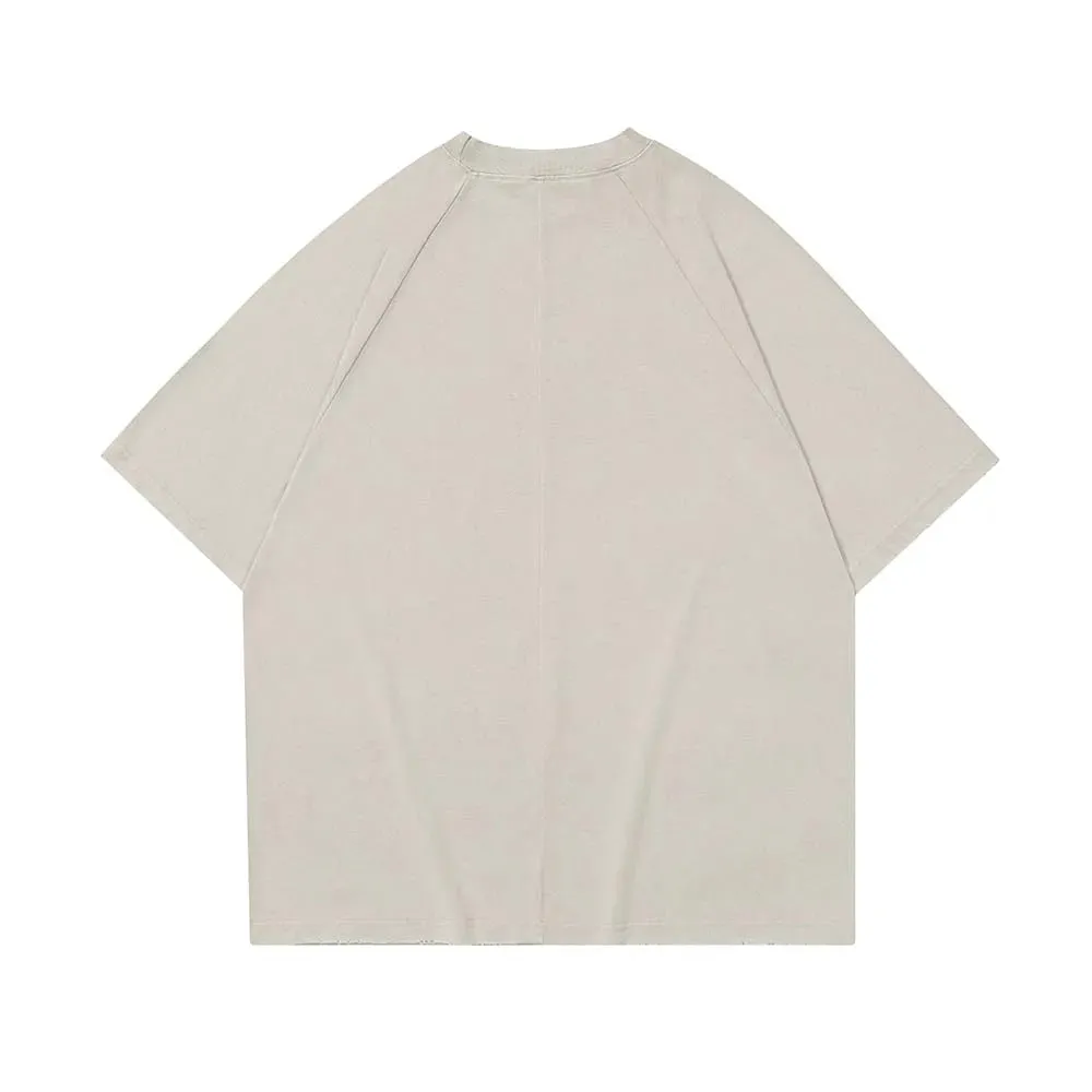 'Chaos' Distressed Oversized Cotton T-Shirt