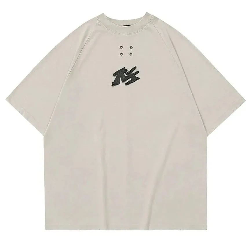 'Chaos' Distressed Oversized Cotton T-Shirt