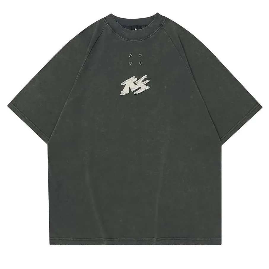 'Chaos' Distressed Oversized Cotton T-Shirt