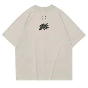 'Chaos' Distressed Oversized Cotton T-Shirt