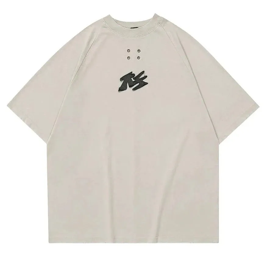 'Chaos' Distressed Oversized Cotton T-Shirt