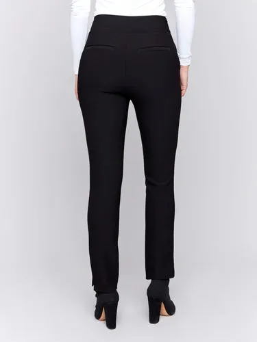 Charlie B Crepe Slim Fit Dress Pants