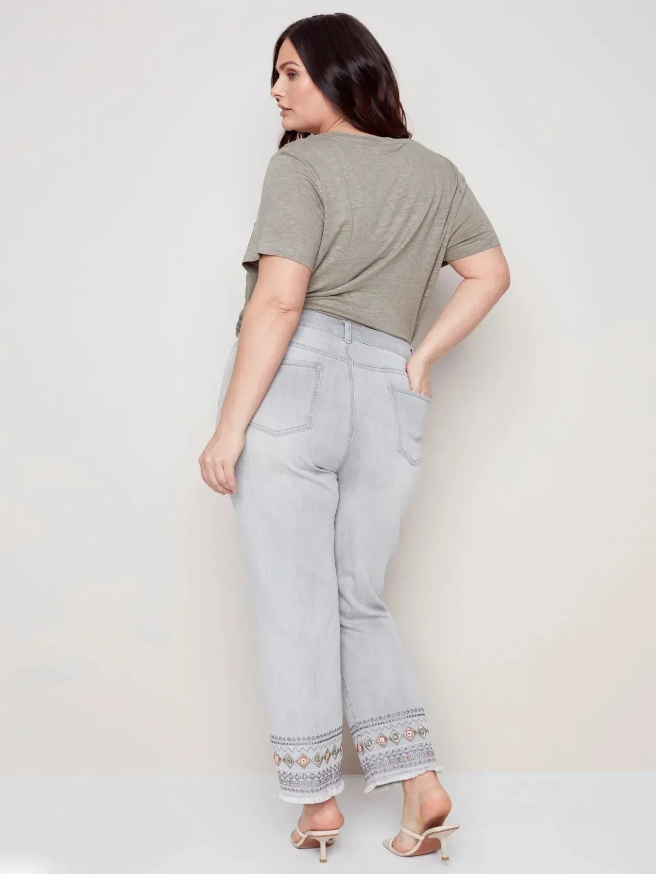 Charlie B Women's Embroidered Jeans Plus