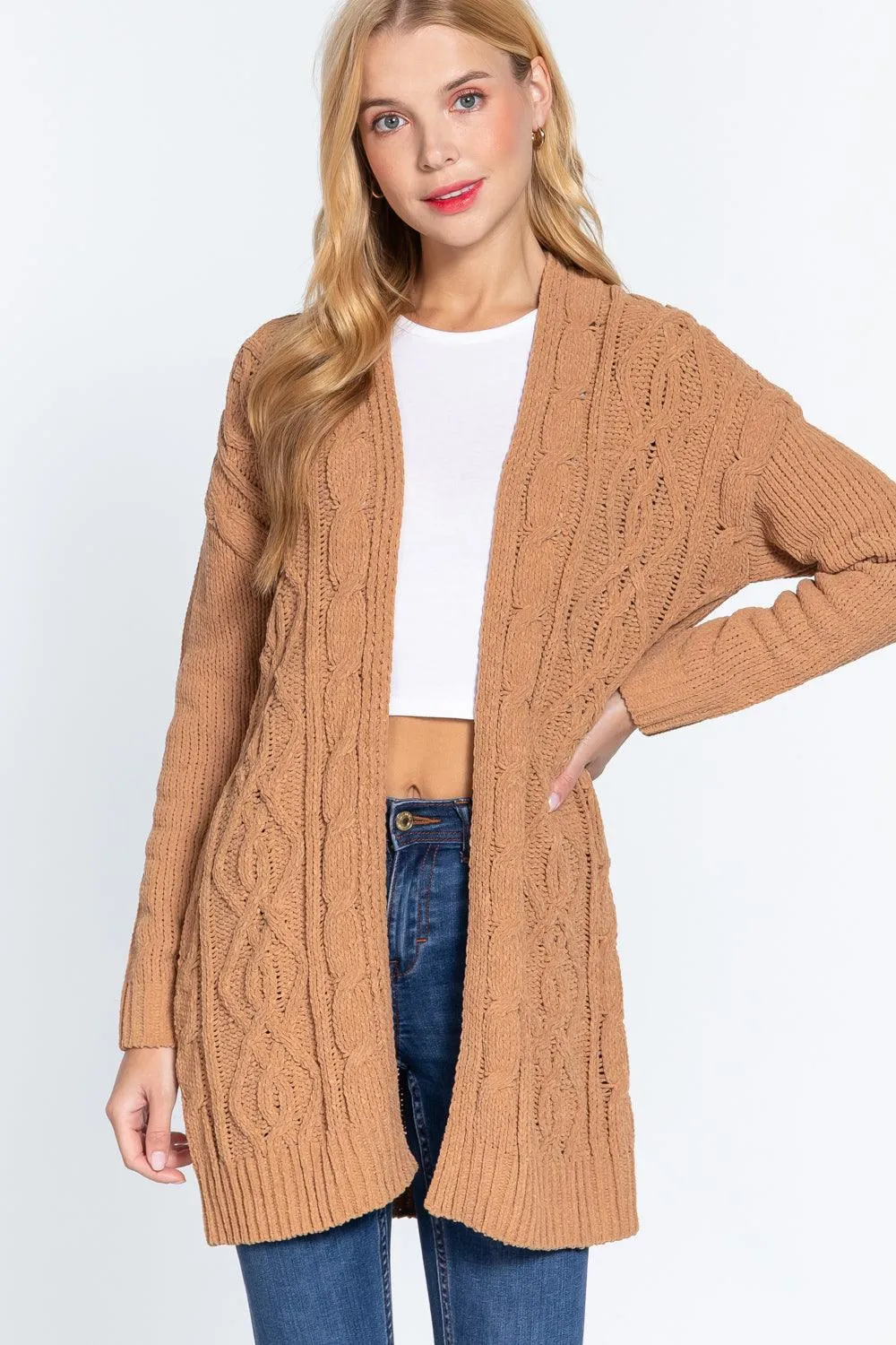CHENILLE SWEATER CARDIGAN