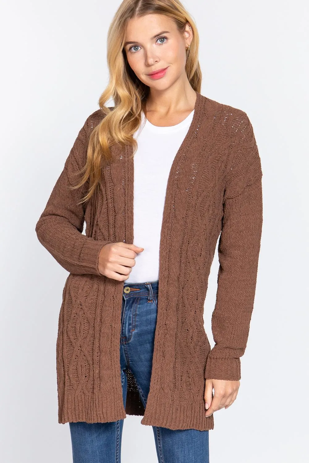 CHENILLE SWEATER CARDIGAN