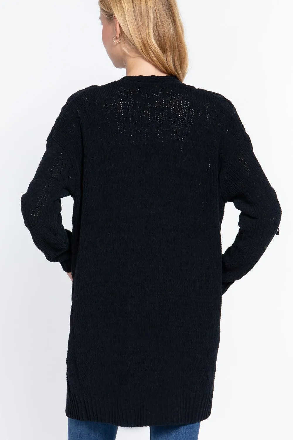 CHENILLE SWEATER CARDIGAN