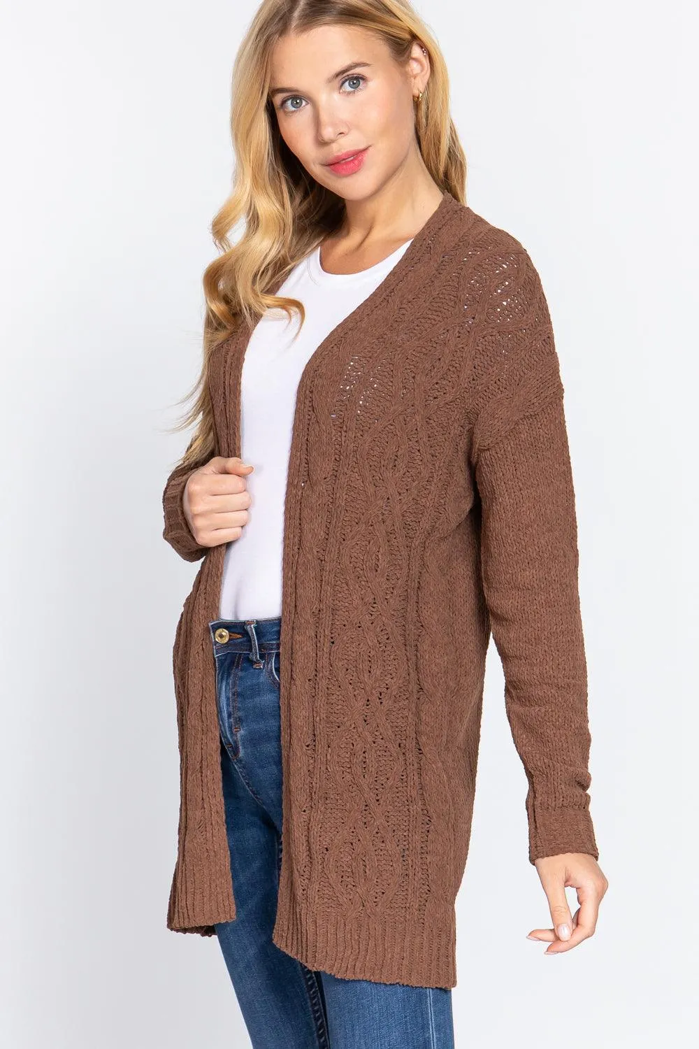 CHENILLE SWEATER CARDIGAN